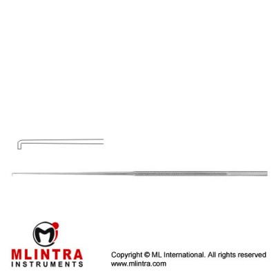 Rhoton Micro Hook Angled 90° - Blunt Stainless Steel, 18.5 cm - 7 1/4" Tip Size 2 mm Rhoton Micro Hook Angled 90° - Blunt Stainless Steel, 18.5 cm - 7 1/4" Tip Size 2 mm